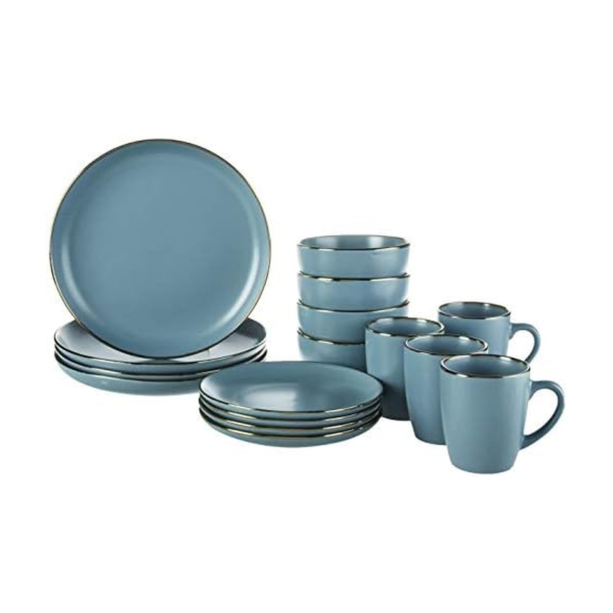 Amazon.com: Pfaltzgraff Hadlee Blue 16-Piece Dinnerware Set